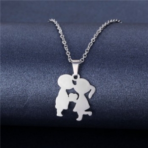 Ketting stainless steel: jongen en meisje